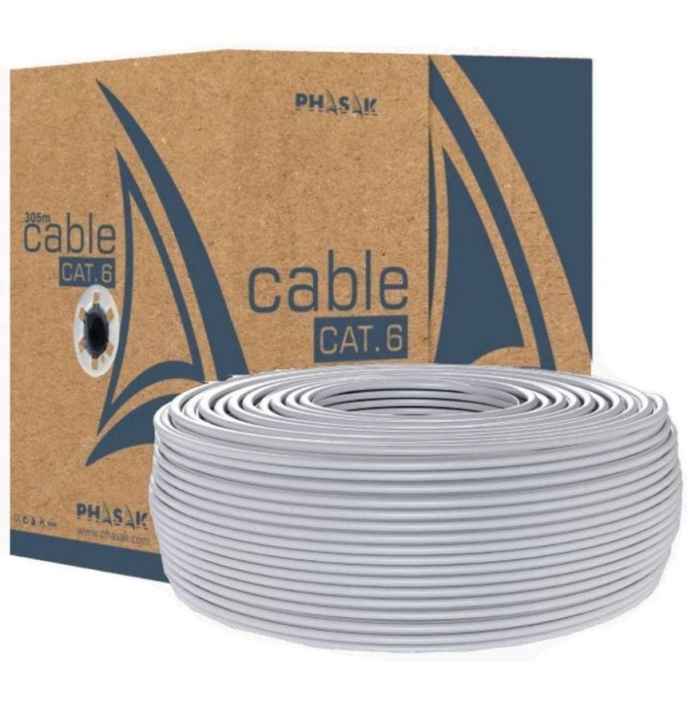 Bobina de Cable RJ45 UTP Phasak PHR 6100 Cat.6/ 100m