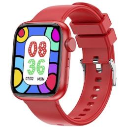 Smartwatch Forever IGo Watch 3 JW-500/ Notificaciones/ Frecuencia Cardíaca/ Rojo