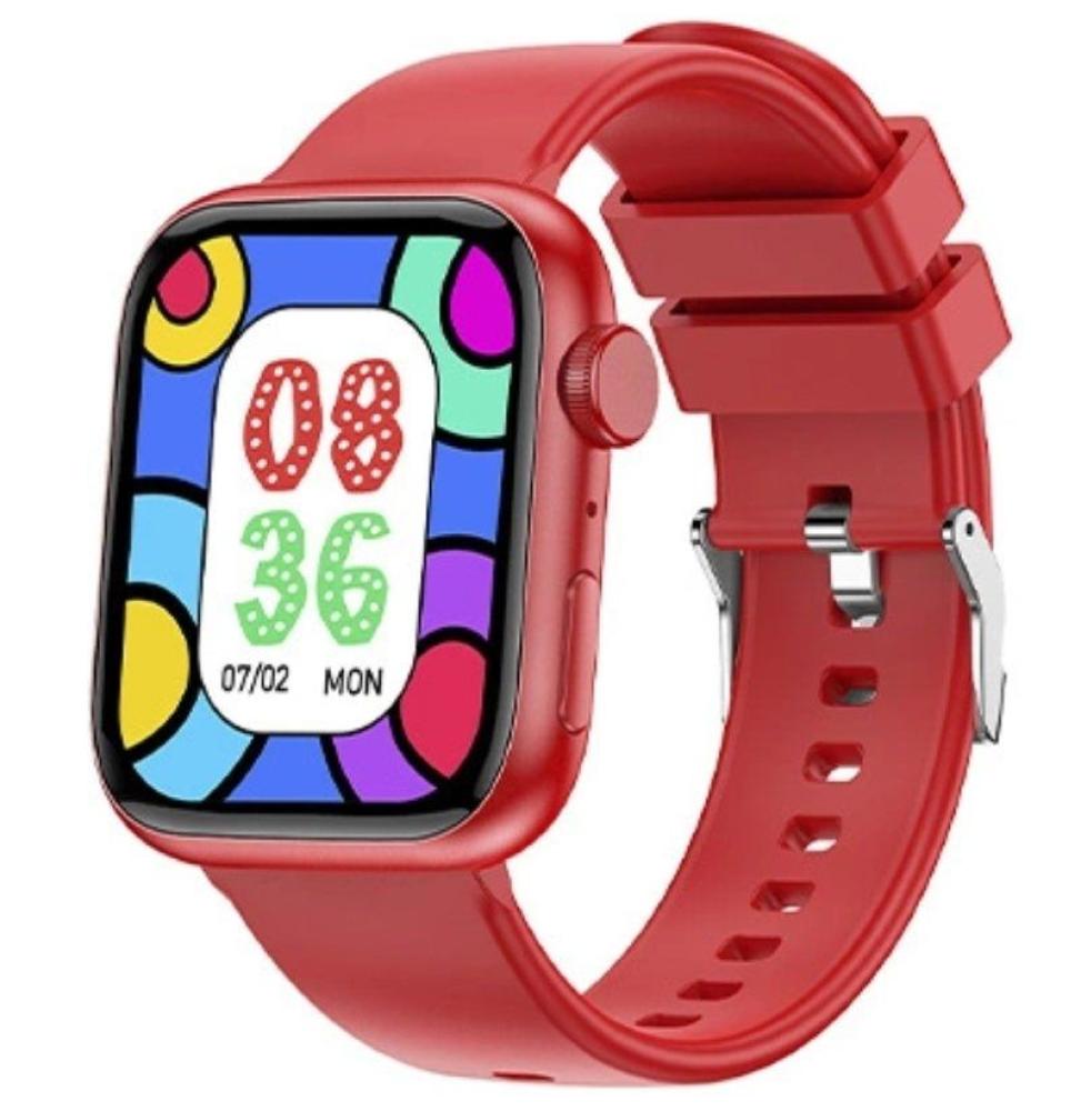 Smartwatch Forever IGo Watch 3 JW-500/ Notificaciones/ Frecuencia Cardíaca/ Rojo