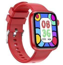 Smartwatch Forever IGo Watch 3 JW-500/ Notificaciones/ Frecuencia Cardíaca/ Rojo