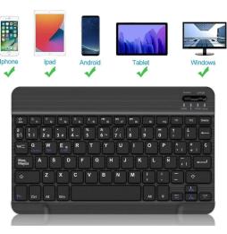 Funda con Teclado Just In Case 8328014 Bluetooth para Tablets Samsung Galaxy Tab A8/ Negra