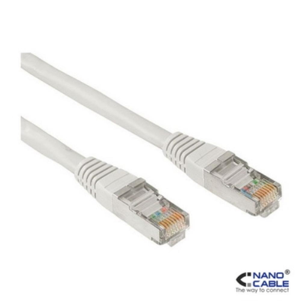 Nanocable - Cable de red latiguillo UTP CAT.5e de 7m - color GRIS