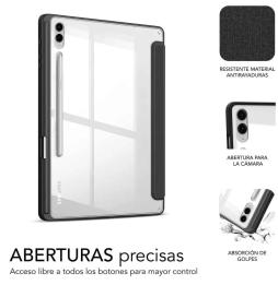 Funda Subblim Clear Shock para Tablet Samsung S9+/ FE 12.4'/ Negra