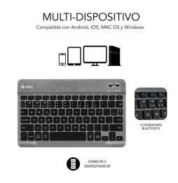 Funda con Teclado Subblim KeyTab Pro BT para Tablets Samsung Galaxy A9+/ Negra