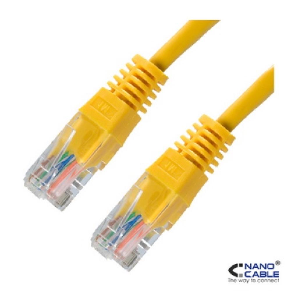 Nanocable - Cable de red latiguillo UTP CAT.5e de 3m - color Amarillo