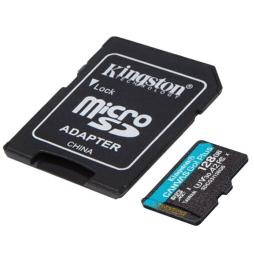 Tarjeta de Memoria Kingston CANVAS Go! Plus 128GB microSD XC con Adaptador/ Clase 10/ 170MBs