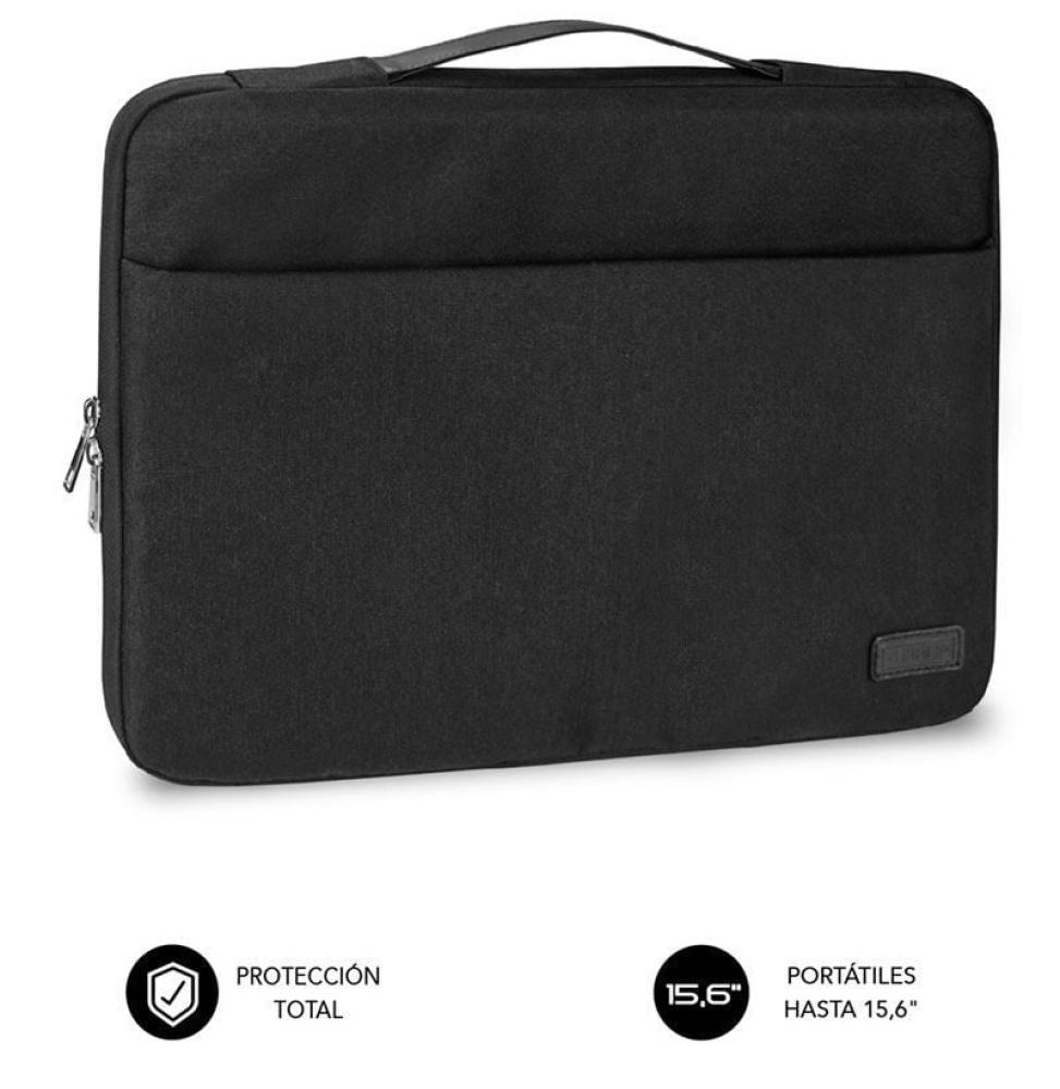 Maletín Subblim Elegant Laptop Sleeve para Portátiles hasta 15.6'/ Negro