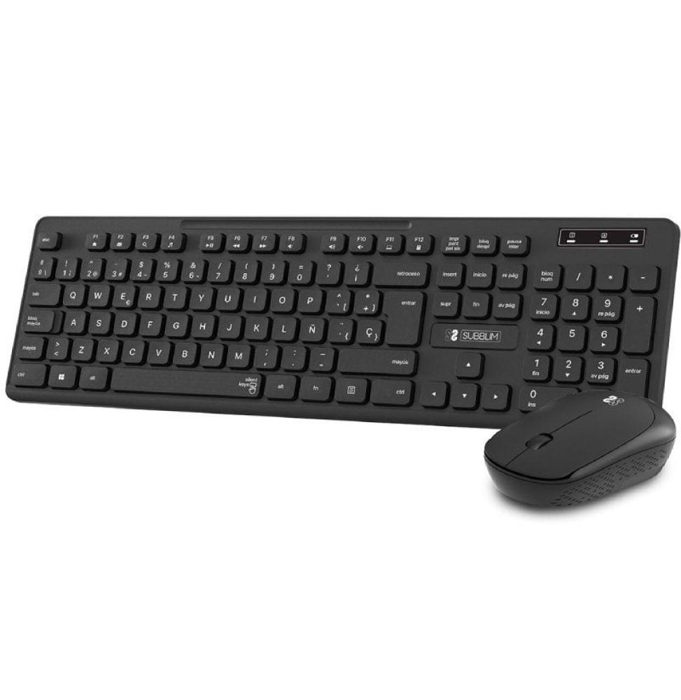 Teclado y Ratón Inalámbrico Subblim Combo Business Slim CSSW10/ Negro