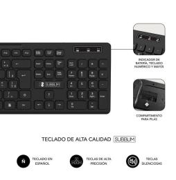 Teclado y Ratón Inalámbrico Subblim Combo Business Slim CSSW10/ Negro