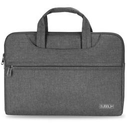 Maletín Subblim Business Laptop Sleeve para Portátiles hasta 15.6'/ Cinta para Trolley/ Gris