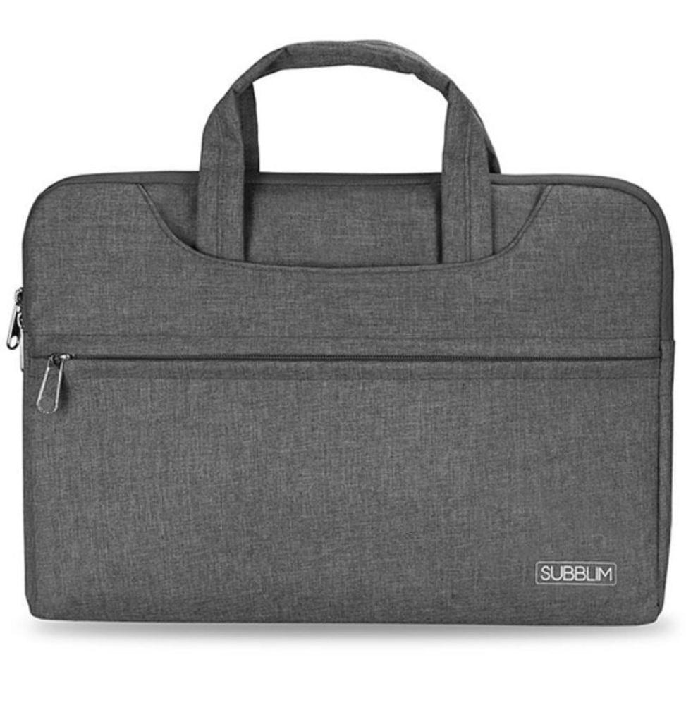 Maletín Subblim Business Laptop Sleeve para Portátiles hasta 15.6'/ Cinta para Trolley/ Gris