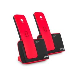 Teléfono Inalámbrico SPC Blade 7292RC2/ Pack DUO/ Rojo y Negro