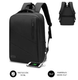 Mochila Subblim City Backpack para Portátiles hasta 15.6'/ Puerto USB