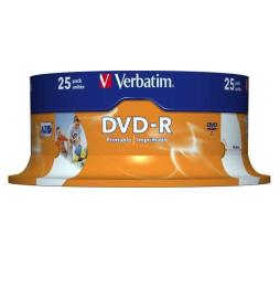 DVD-R Verbatim Imprimible 16X/ Tarrina-25uds