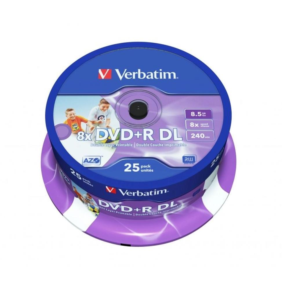 DVD+R Doble Capa Verbatim 8X/ Tarrina-25uds