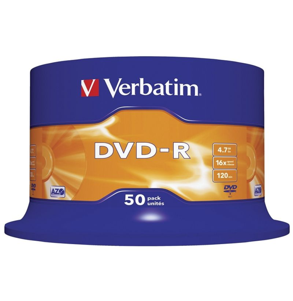 DVD-R Verbatim Advanced AZO 16X/ Tarrina-50uds