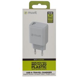 Cargador de Pared Muvit For Change MCACC0002/ 1xUSB/ 15W