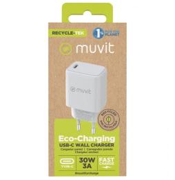 Cargador de Pared Muvit For Change MCACC0014/ 1xUSB Tipo-C/ 30W