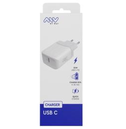 Cargador de Pared Myway MWACC0005/ 1xUSB Tipo-C/ 20W