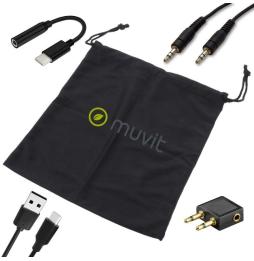 Auriculares Inalámbricos Muvit MCHPH0011/ con Micrófono/ Bluetooth/ Negros