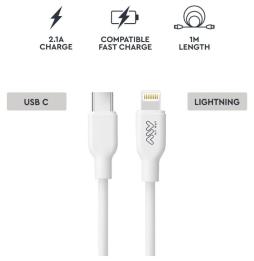 Cable USB 2.0 Tipo-C Lightning Myway MWUSC0023/ USB Tipo-C Macho - Lightning Macho/ 1m/ Blanco