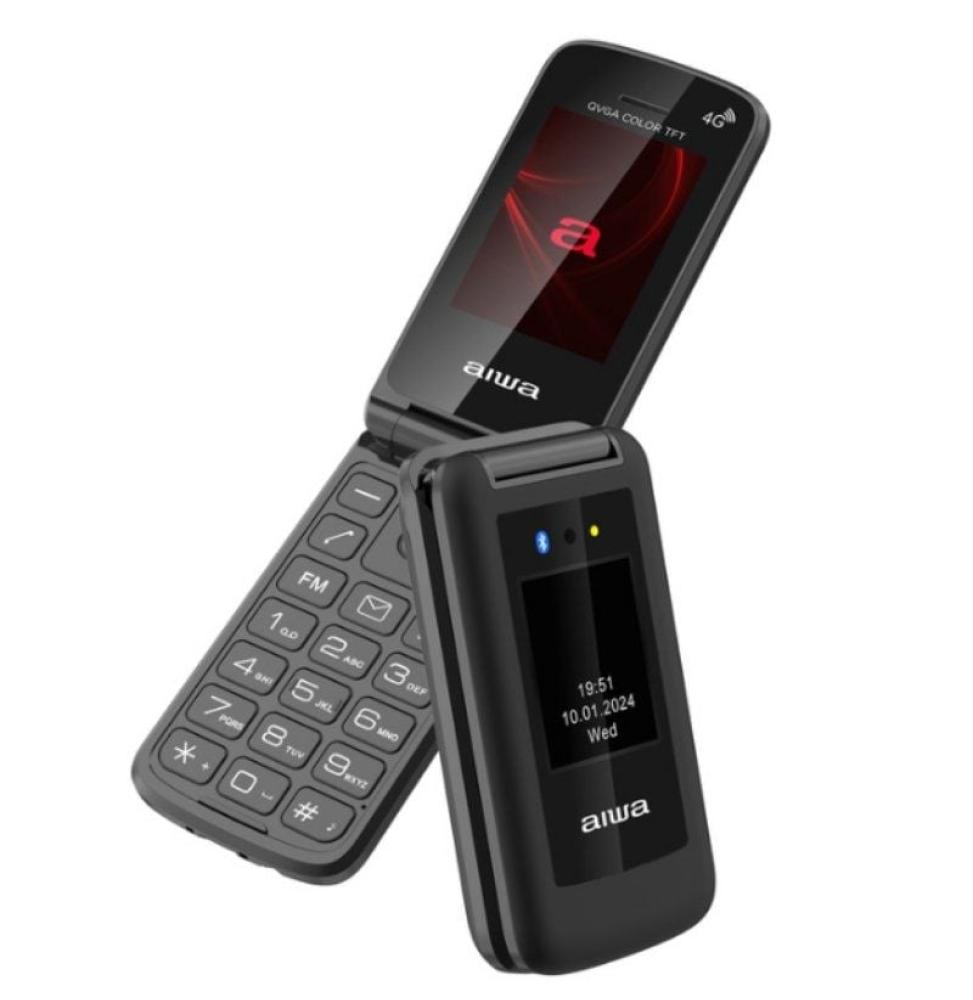 Teléfono Móvil Aiwa FP-30-4G BK para Personas Mayores/ Negro