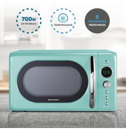 Microondas Grunkel Vintage MW-20AZUL/ 700W/ Capacidad 20L/ Verde