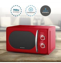 Microondas Grunkel Vintage MW-20ROJO/ 700W/ Capacidad 20L/ Rojo