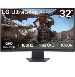 Monitor Gaming Curvo LG UltraGear 32GS60QC-B 31.5'/ QHD/ 1ms/ 180Hz/ VA/ Negro