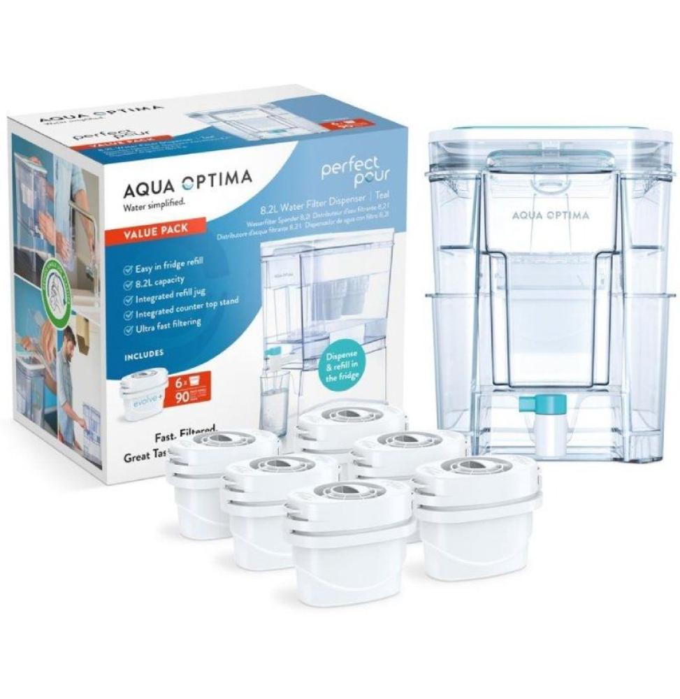 Depósito de Agua Filtrada Aqua Optima WD1001/ 8.2L/ Incluye 6 Filtros