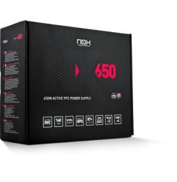 Fuente de Alimentación Nox NX/ 650W/ Ventilador 14cm