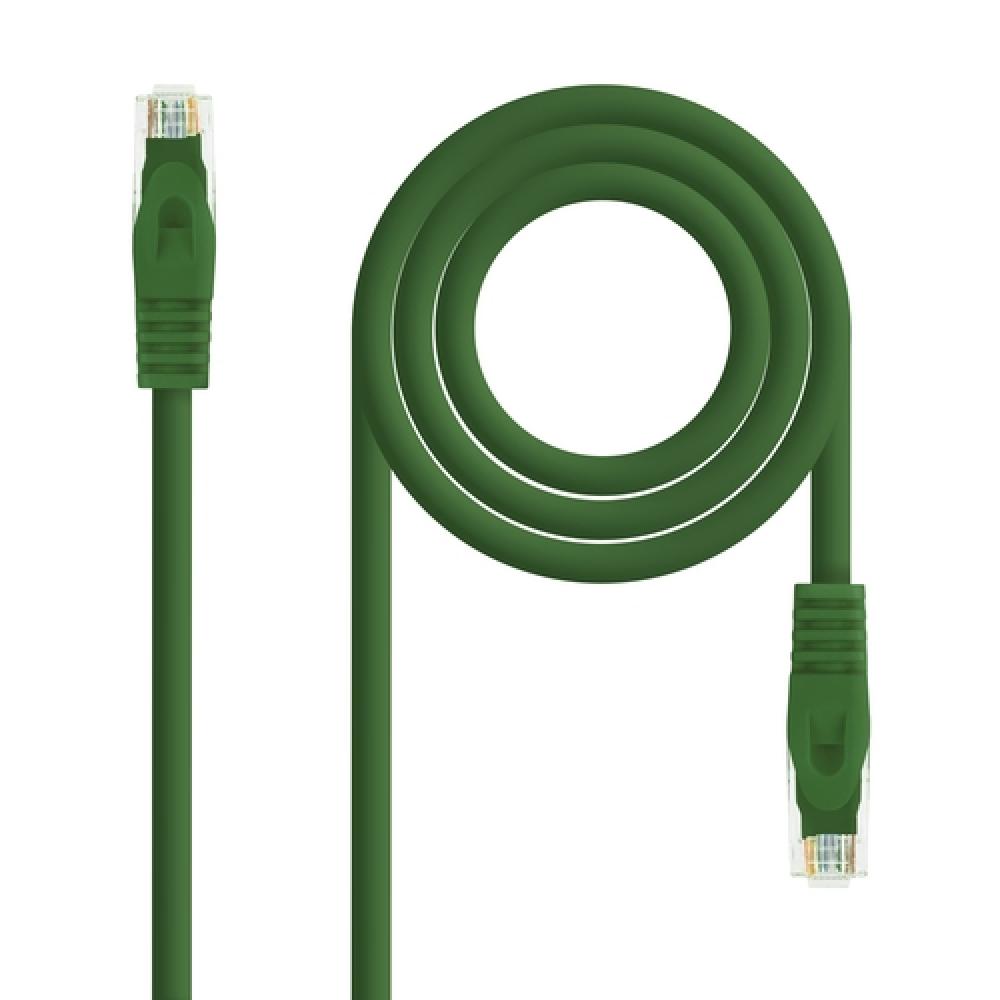 Nanocable - Cable red latiguillo lszh cat.6a utp awg24 verde 25cm