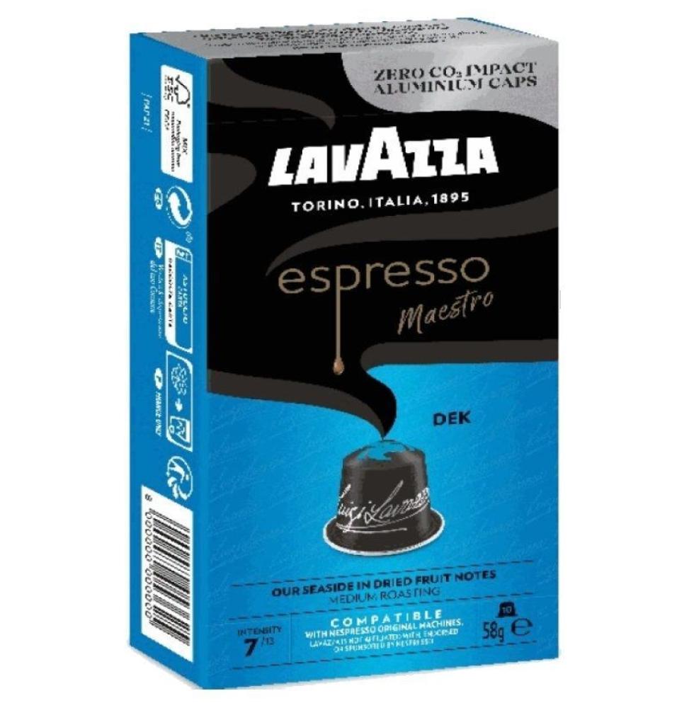 Cápsula Lavazza Espresso Maestro Dek Descafeinado para cafeteras Nespresso/ Caja de 10