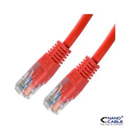 Nanocable - Cable de red latiguillo UTP CAT.5e de 3m - color Rojo