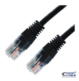 Nanocable - Cable de red latiguillo UTP CAT.5e de 1m - color Negro