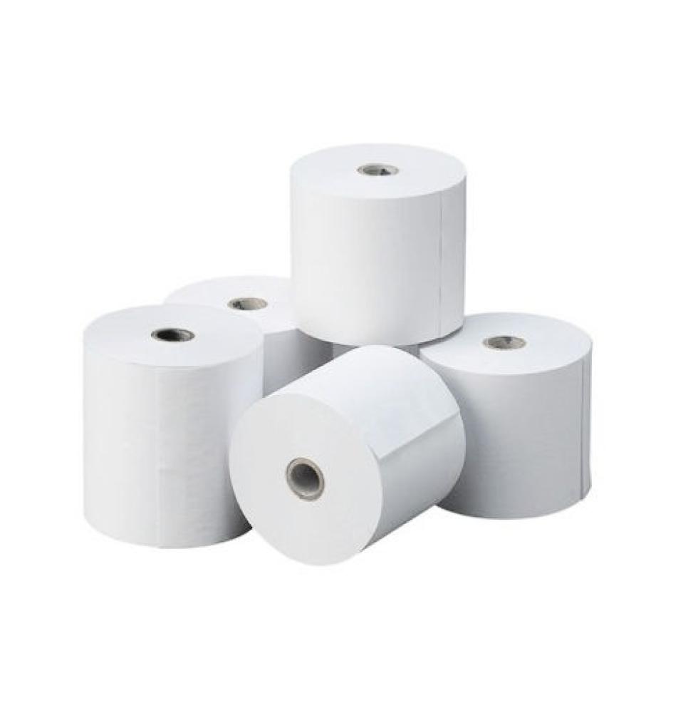 PAPEL TÉRMICO 57X55X12 MM - PAQUETE 10 ROLLOS - SIN BISFENOL-A - PESOS - (caja completa 10 paquetes)