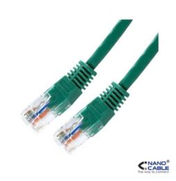 Nanocable - Cable de red latiguillo UTP CAT.5e de 1m - color Verde