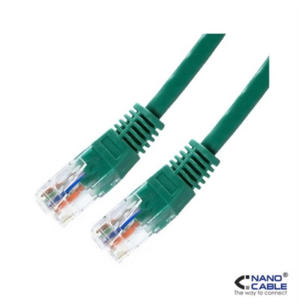 Nanocable - Cable de red latiguillo UTP CAT.5e de 1m - color Verde