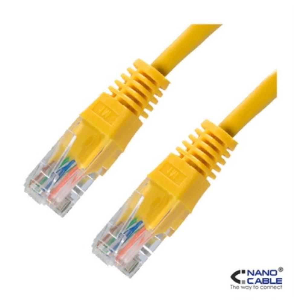 Nanocable - Cable de red latiguillo UTP CAT.5e de 0,5m - color Amarillo