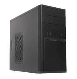 Caja microATX Unykach Dark Shadow Negra - FA 500w - 2x USB 2.0 + 2x USB 3.0 frontales - 2 bahías 5.25" + 1 bahía 3.5