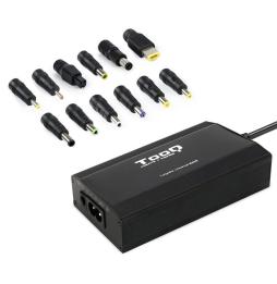 Cargador de Portátil TooQ TQLC-100BS01M/ 100W/ Manual/ 12 Conectores/ Voltaje 12-24V/ 1 USB