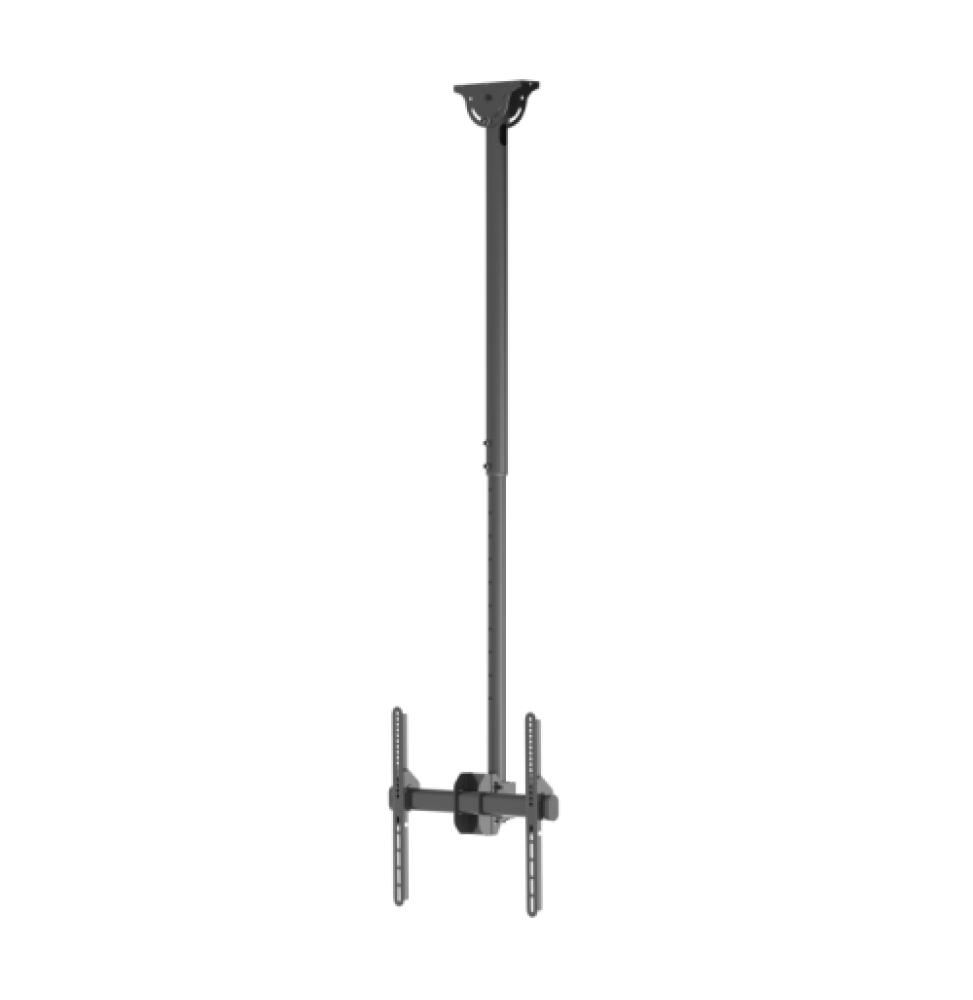 TooQ - Soporte de techo de monitor/tv LPCE1155TSLI-B - de 32" a 55" - giratorio, inclinable, extensible - Negro