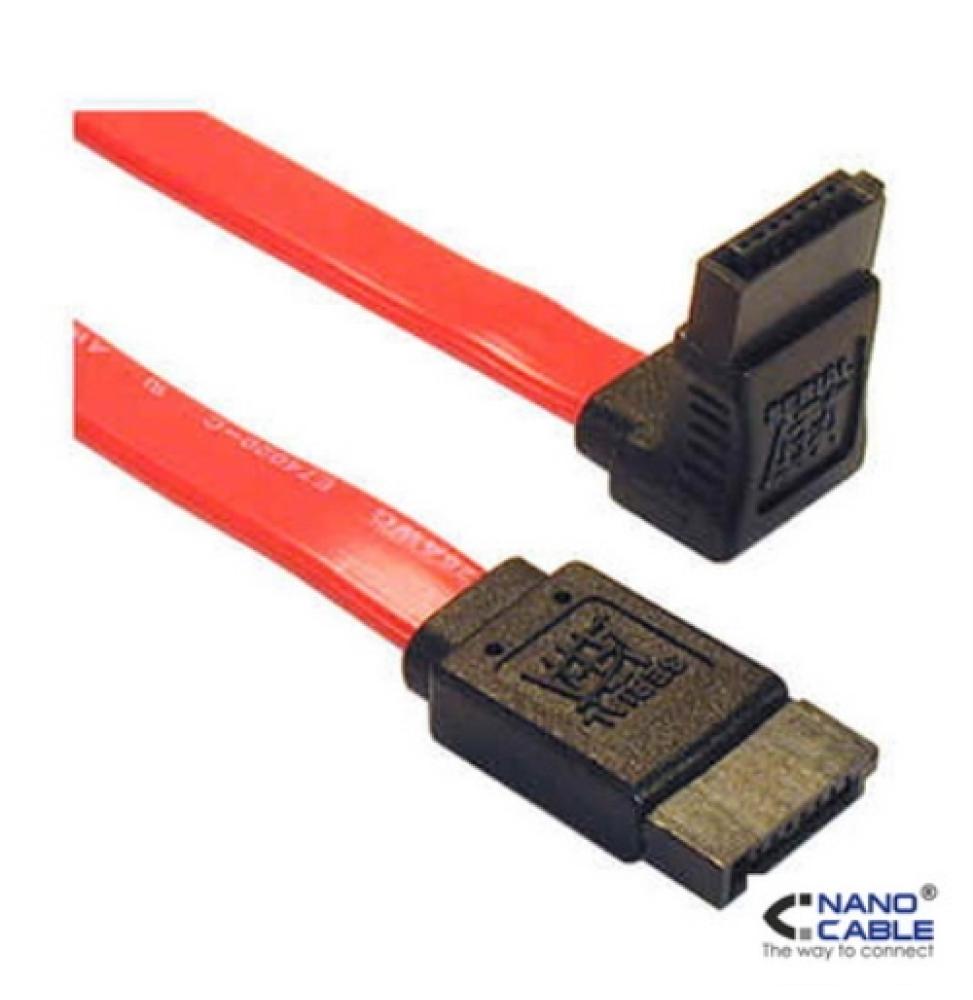 Nanocable - Cable SATA DATOS ACODADO de 0,5m