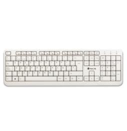 NGS - Teclado Spike - 105 Teclas - Multimedia - Membrana - Color Blanco