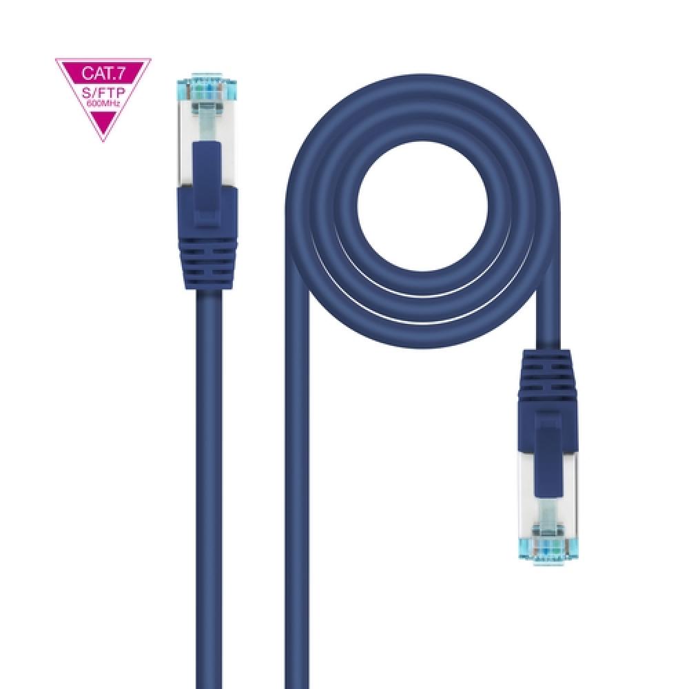 Cable de Red Latiguillo Cat.7 600MHZ LSZH SFTP PIMF AWG26, Azul, 1 m