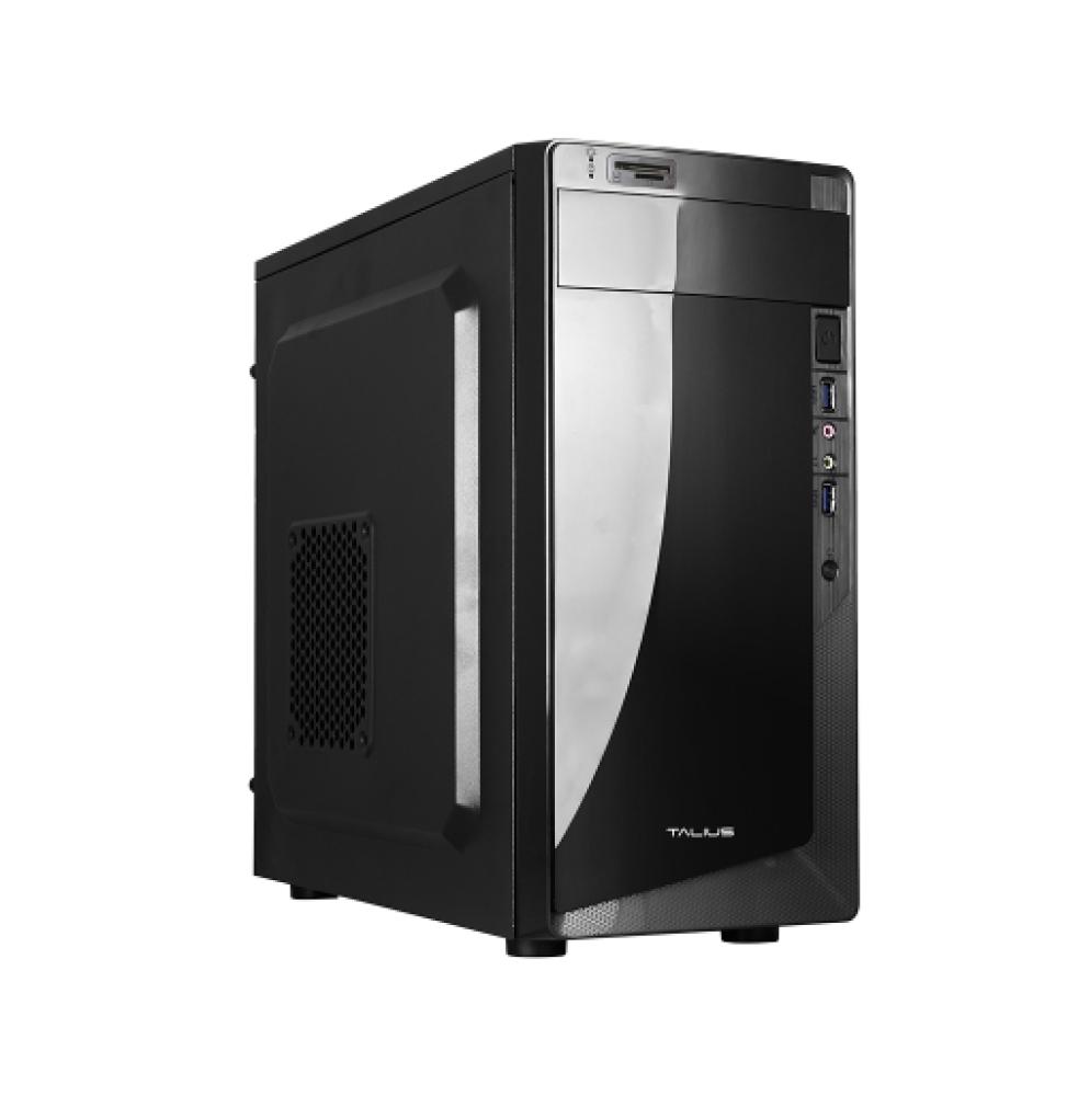 Talius - Caja Micro-ATX Denver - FA 500W - 2x USB 3.0 + Jack 3.5 - Lector de SD y microSD - Negro