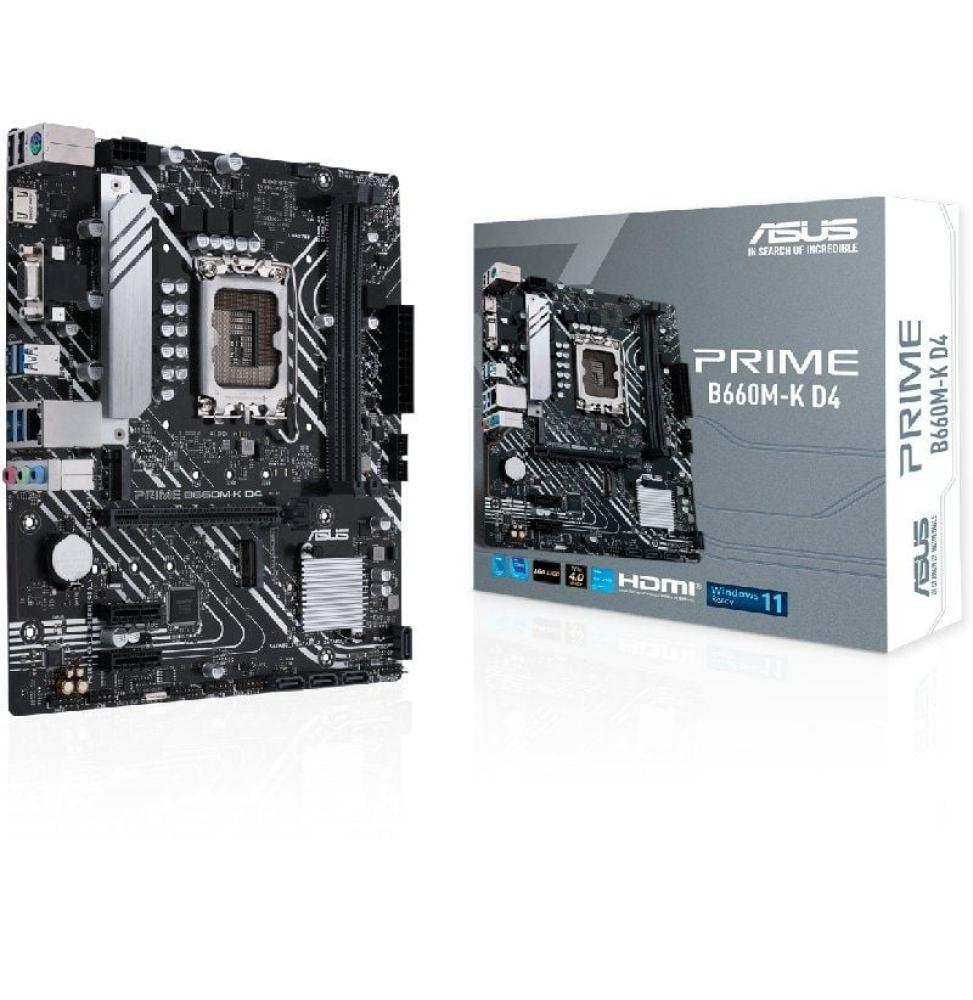 Placa Base Asus Prime B660M-K D4/ Socket 1700/ Micro ATX