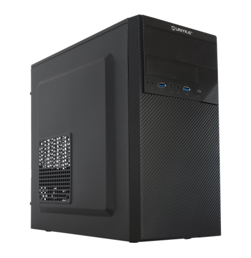 Caja microATX Unykach Aero C20 - FA 500w - 2 x USB 3.0, Audio y Microfono frontal - Color Negro - 420x235x440 mm