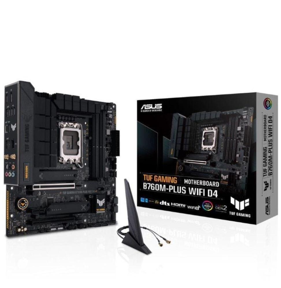 Placa Base Asus TUF GAMING B760M-PLUS WIFI D4/ Socket 1700/ Micro ATX