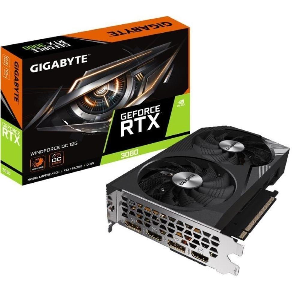 Tarjeta Gráfica Gigabyte GeForce RTX 3060 WindForce OC 12G/ 12GB GDDR6/ LHR